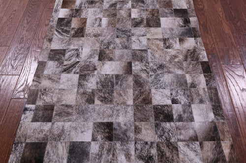 Brown Brindle Patchwork Natural Cowhide Rug - 3' 4