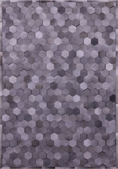 Grey Patchwork Natural Cowhide Rug - 6' 0