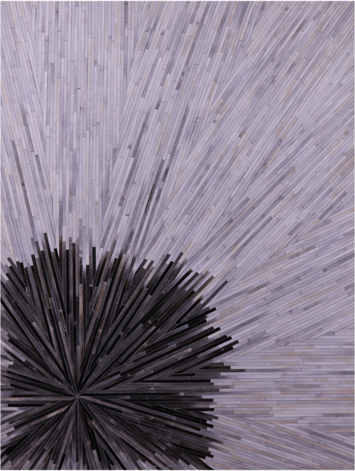 Brown & White Patchwork Natural Cowhide Rug - 9' 0