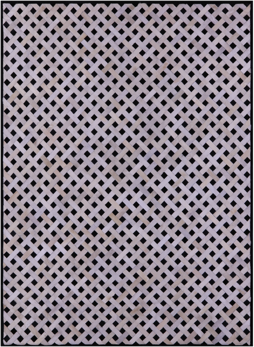 Black & White Patchwork Natural Cowhide Rug - 9' 0