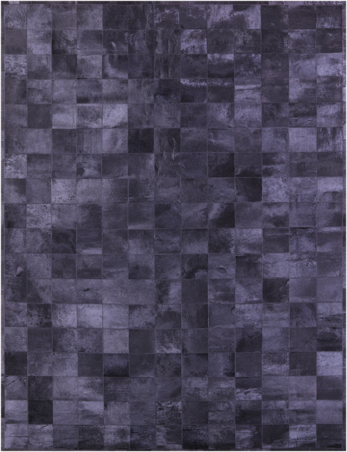Black Patchwork Natural Cowhide Rug - 9' 0
