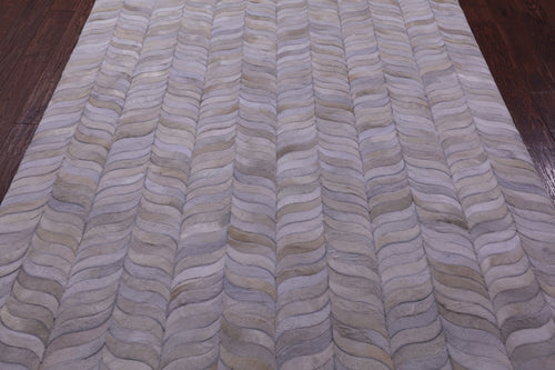 Ivory Patchwork Natural Cowhide Rug - 6' 0