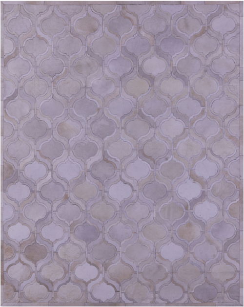 Ivory Patchwork Natural Cowhide Rug - 8' 0