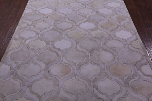 Ivory Patchwork Natural Cowhide Rug - 6' 0