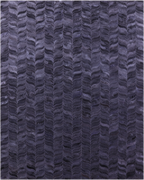Black Patchwork Natural Cowhide Rug - 8' 0