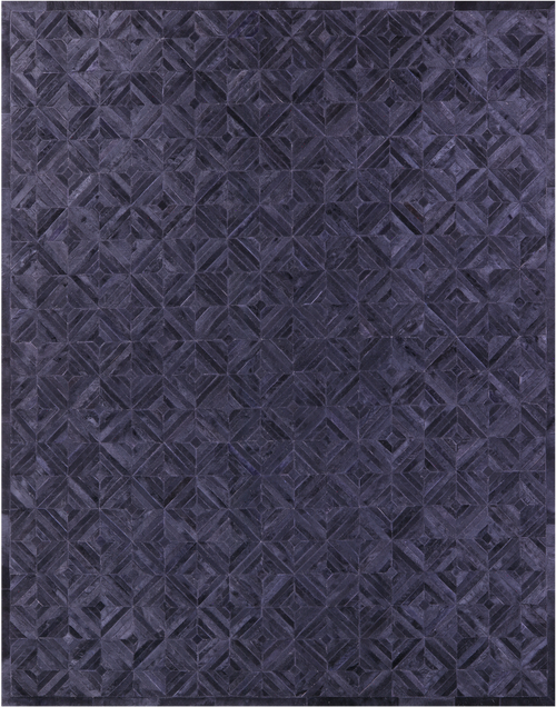Black Patchwork Natural Cowhide Rug - 8' 0