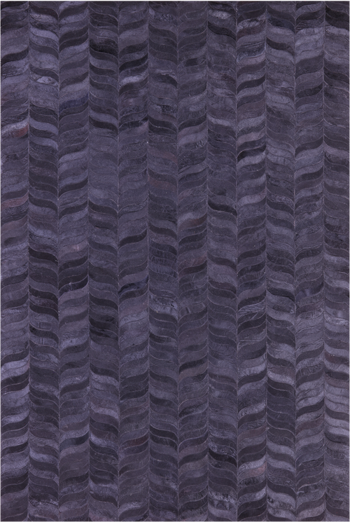 Black Patchwork Natural Cowhide Rug - 6' 0