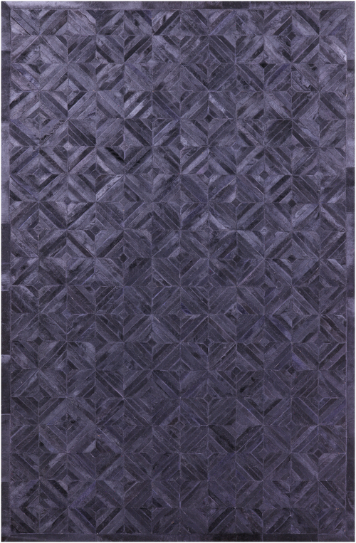 Black Patchwork Natural Cowhide Rug - 6' 0