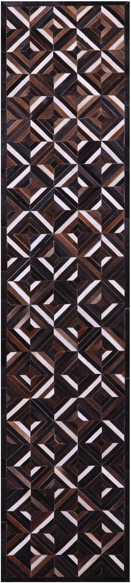 Brown Patchwork Natural Cowhide Rug - 2' 6
