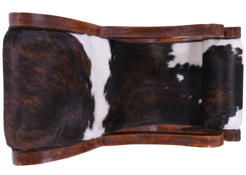 Hair-On Cowhide Wooden Handcrafted Rocking Chair