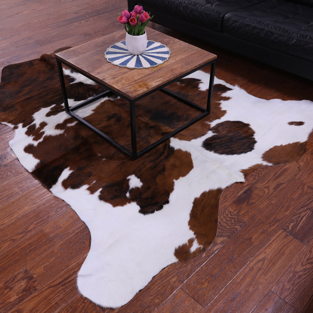 Tricolor Natural Cowhide Rug
