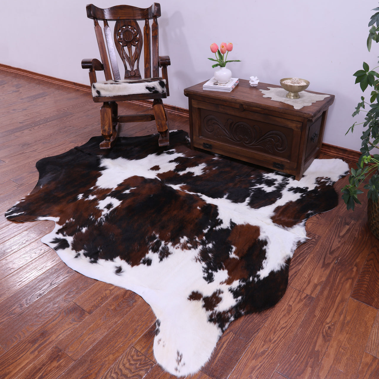 Tricolor Natural Cowhide Rug