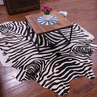 Thumbnail for Zebra Animal Print Natural Cowhide Rug