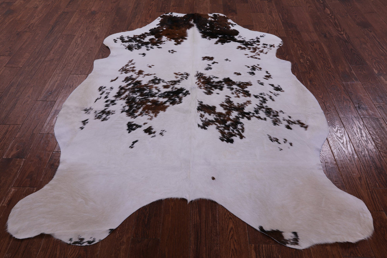 Salt & Pepper Natural Brown Cowhide Rug - X-Large 7'1"H x 5'7"W