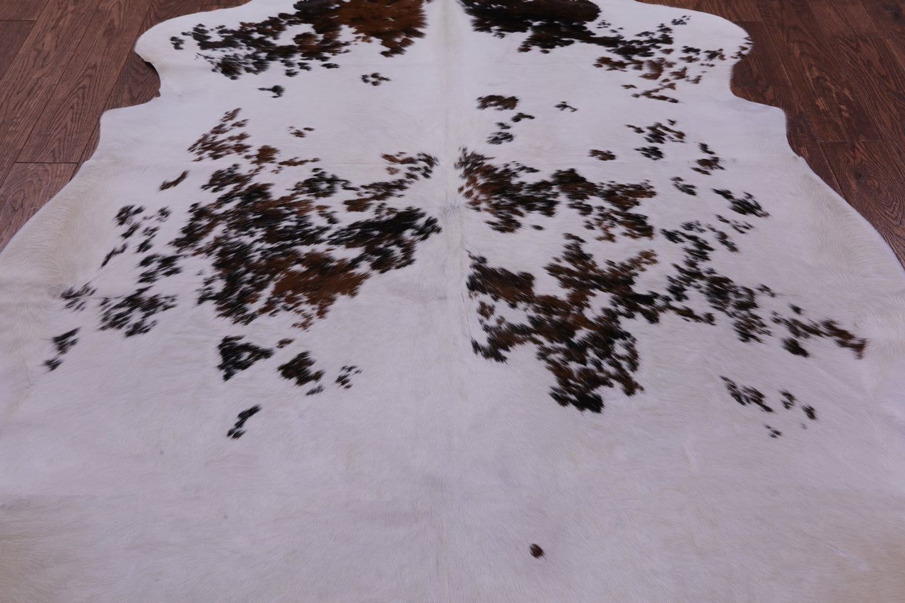 Salt & Pepper Natural Brown Cowhide Rug - X-Large 7'1"H x 5'7"W