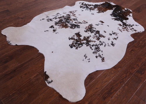 Salt & Pepper Natural Brown Cowhide Rug - X-Large 7'1