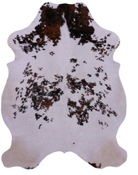 Thumbnail for Salt & Pepper Natural Brown Cowhide Rug - X-Large 7'1