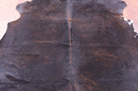 Thumbnail for Dark Brown Natural Cowhide Rug - Large 6'7