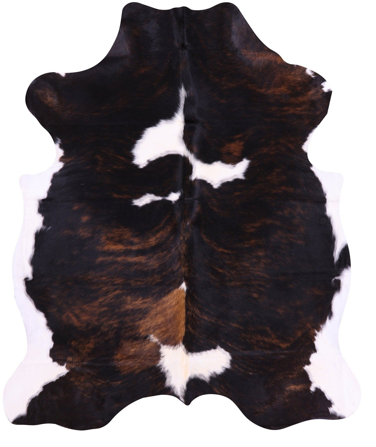 Dark Brindle Natural Cowhide Rug - X-Large 7'3"H x 6'1"W