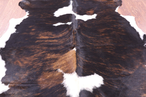 Dark Brindle Natural Cowhide Rug - X-Large 7'3