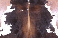 Thumbnail for Tricolor Natural Cowhide Rug - X-Large 7'2