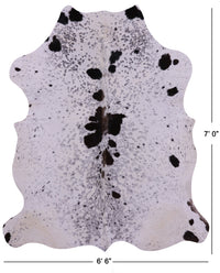 Thumbnail for Black & White Natural Cowhide Rug - X-Large 7'0