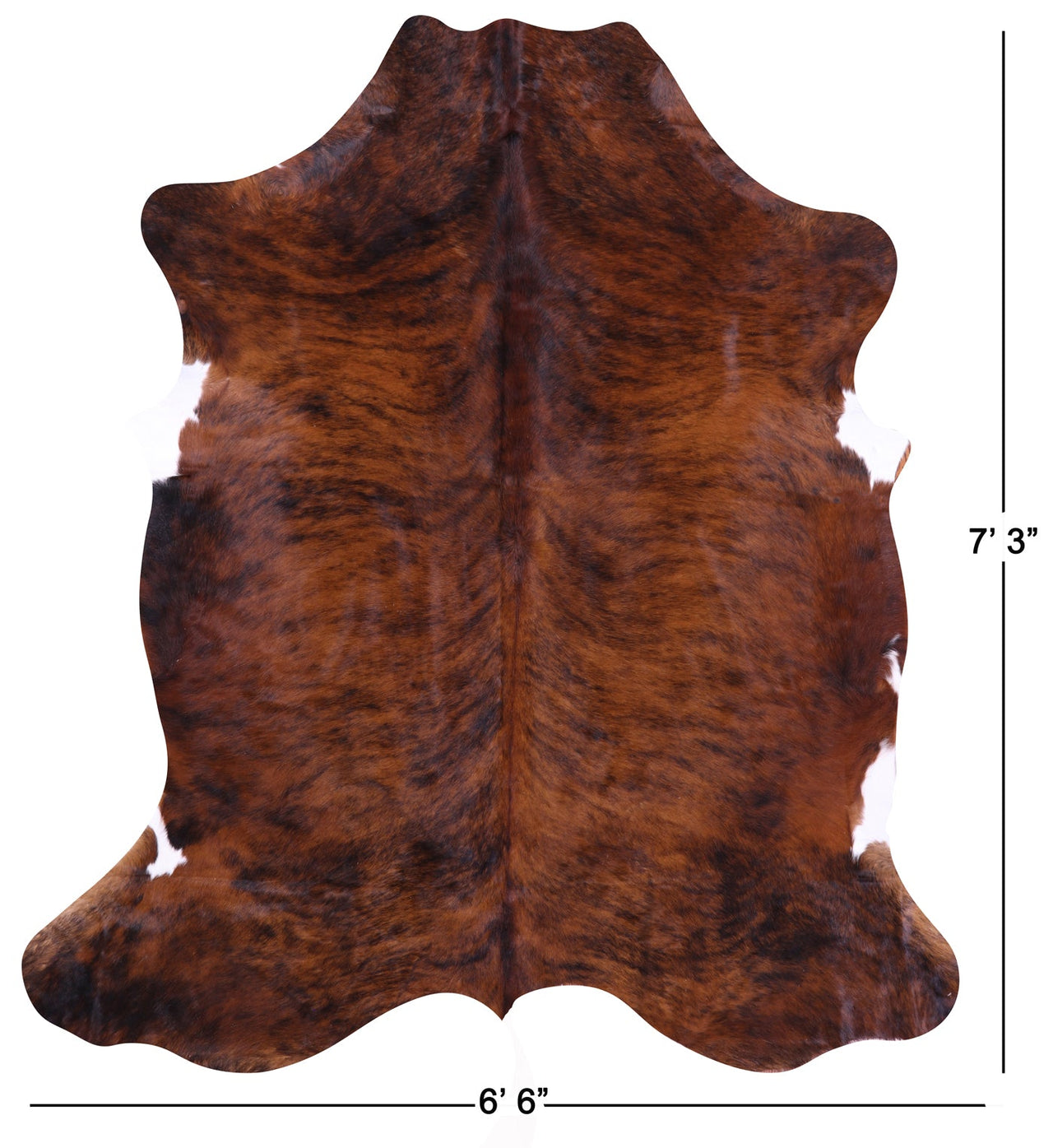 Brindle Natural Cowhide Rug - X-Large 7'3"H x 6'6"W