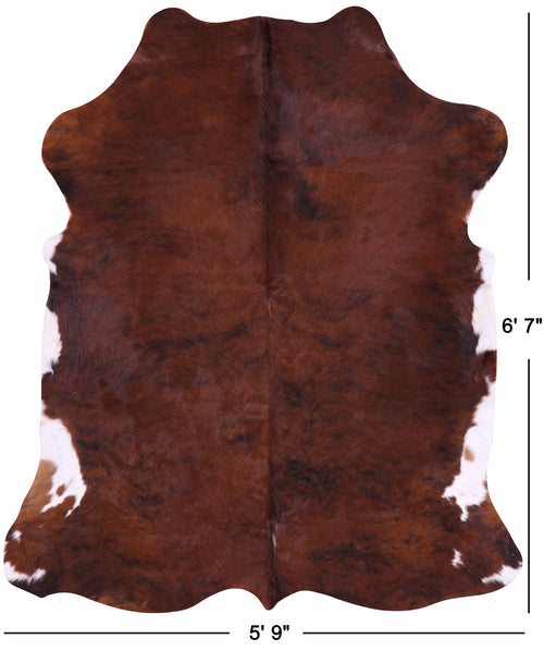 Brown Natural Cowhide Rug - Large 6'7