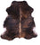 Dark Brindle Natural Cowhide Rug - Large 6'11"H x 6'8"W