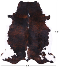 Thumbnail for Tricolor Natural Cowhide Rug - X-Large 7'6