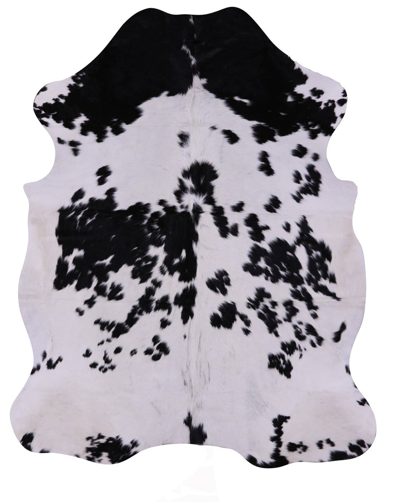 Black & White Natural Cowhide Rug - Large 6'11"H x 5'6"W