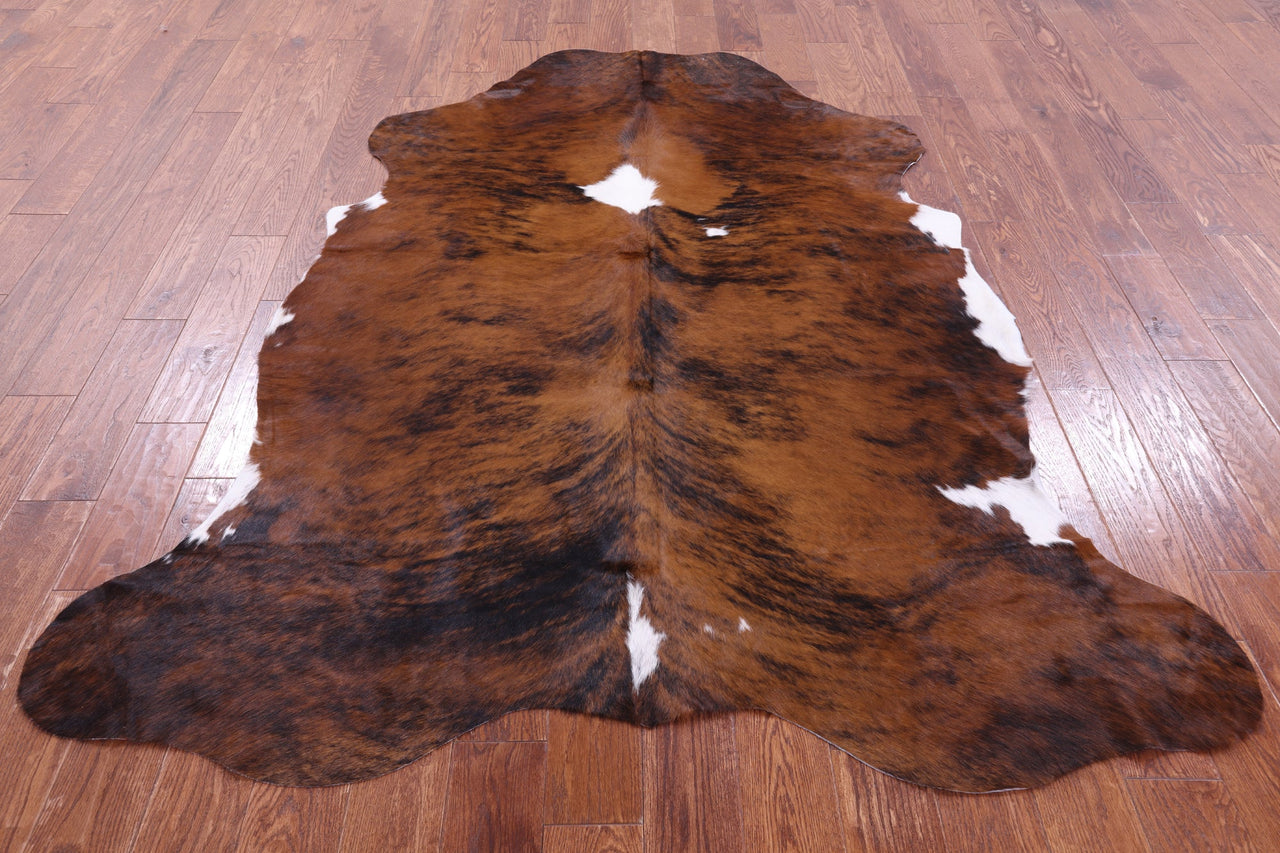 Brindle Brown Natural Cowhide Rug - X-Large 7'1"H x 5'10"W