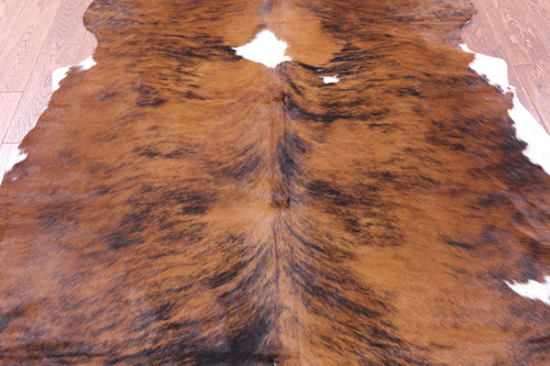 Brindle Brown Natural Cowhide Rug - X-Large 7'1