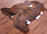 Thumbnail for Brindle Brown Natural Cowhide Rug - X-Large 7'1