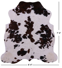 Thumbnail for Tricolor Natural Cowhide Rug - X-Large 7'0