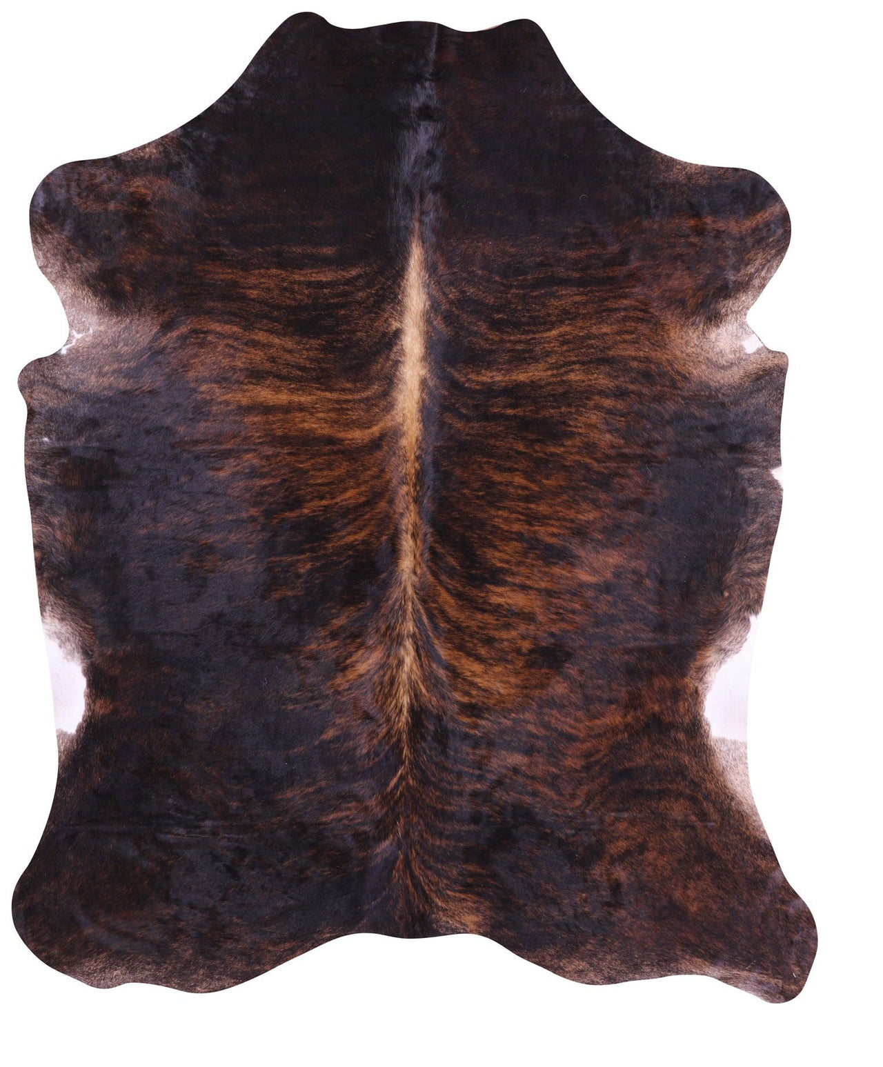 Dark Brindle Natural Cowhide Rug - X-Large 7'3"H x 5'11"W