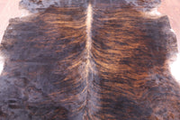 Thumbnail for Dark Brindle Natural Cowhide Rug - X-Large 7'3