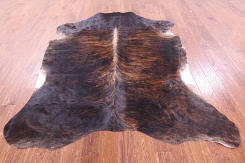 Dark Brindle Natural Cowhide Rug - X-Large 7'3