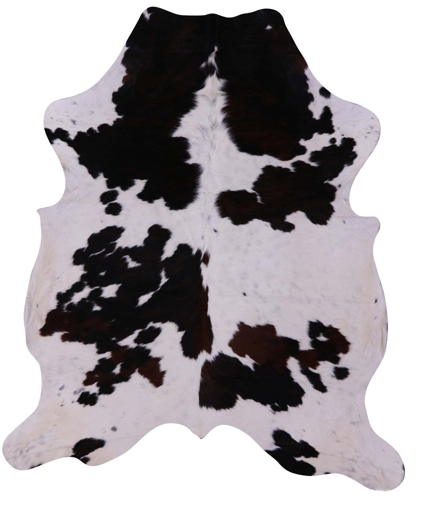 Black & White Natural Cowhide Rug - X-Large 7'5"H x 6'5"W