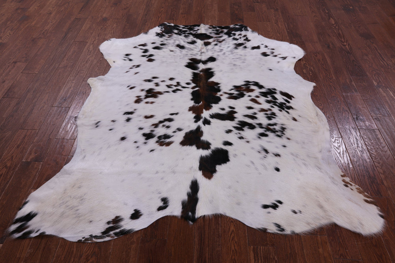 Salt & Pepper Natural Brown Cowhide Rug - Large 6'8"H x 6'1"W