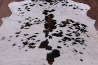 Thumbnail for Salt & Pepper Natural Brown Cowhide Rug - Large 6'8