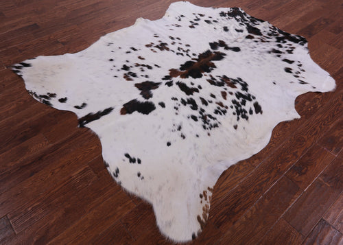 Salt & Pepper Natural Brown Cowhide Rug - Large 6'8
