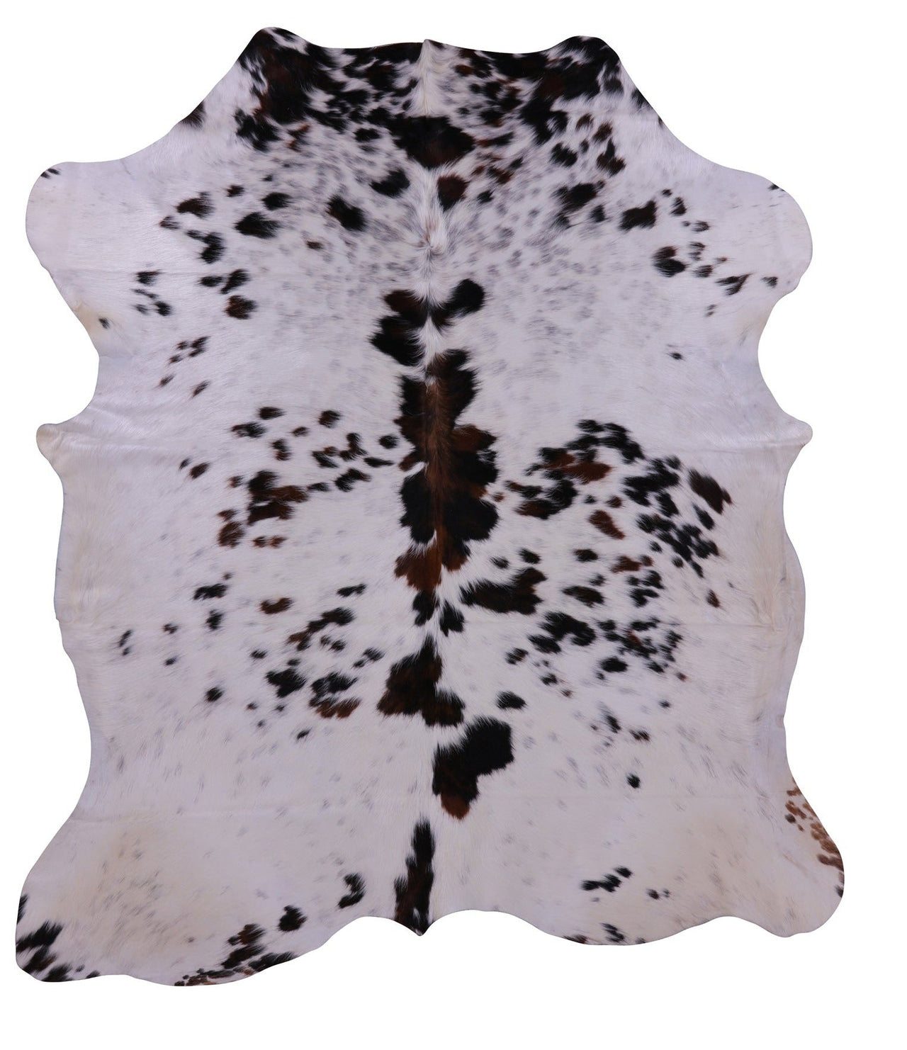 Salt & Pepper Natural Brown Cowhide Rug - Large 6'8"H x 6'1"W