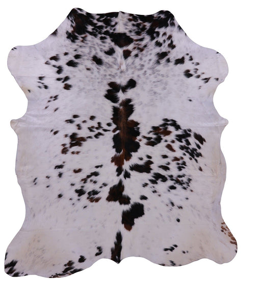 Salt & Pepper Natural Brown Cowhide Rug - Large 6'8