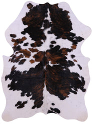 Thumbnail for Tricolor Natural Cowhide Rug - Large 6'11