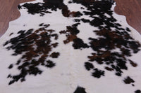 Thumbnail for Tricolor Natural Cowhide Rug - Large 6'10