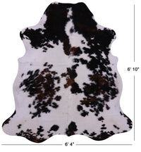 Thumbnail for Tricolor Natural Cowhide Rug - Large 6'10