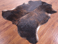 Thumbnail for Dark Brindle Natural Cowhide Rug - Large 7'2