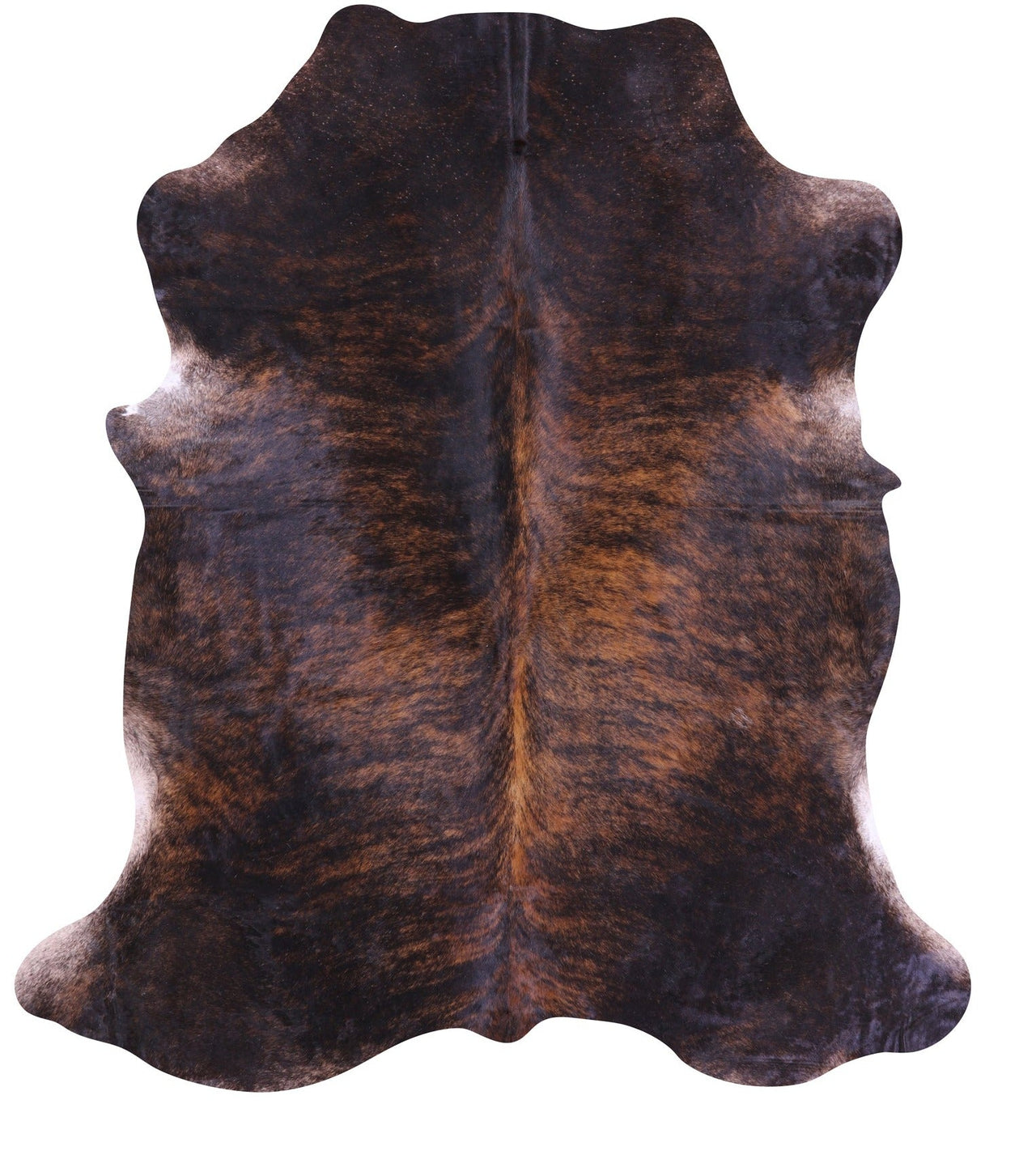 Dark Brindle Natural Cowhide Rug - Large 7'2"H x 6'5"W