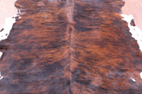 Thumbnail for Dark Brindle Natural Cowhide Rug - X-Large 7'5